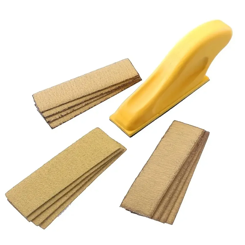 Kits de Lixamento com Bloco Ergonômico de Mão, Óxido de Alumínio para Madeira, Polimento De Metal, Fácil Substituição De Lixa, Ferramenta DIY, 13Pcs