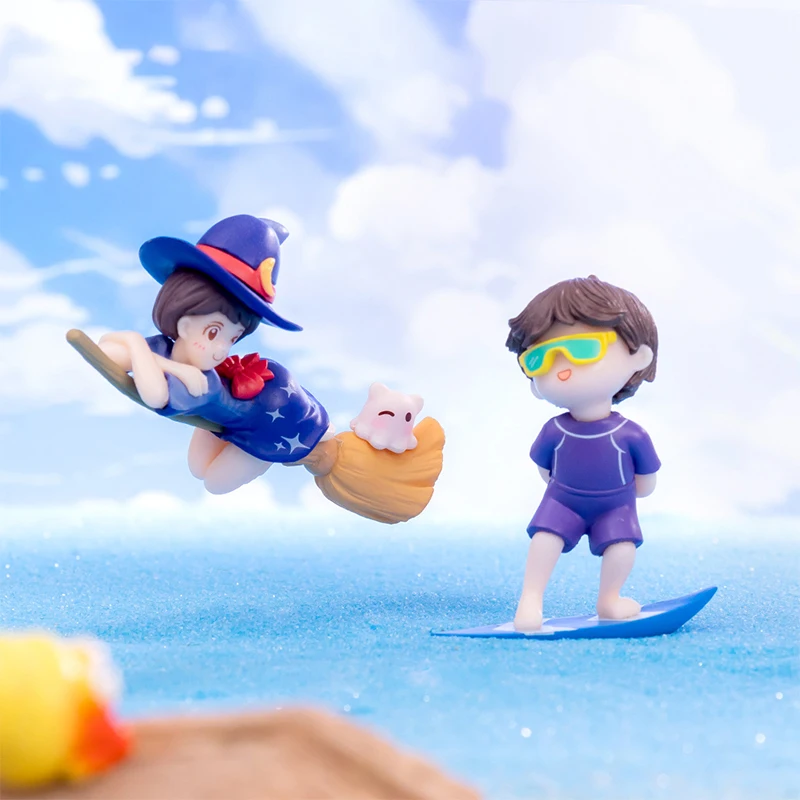 1 Pcs Cartoon Flying Witch Diver Floating Fish Tank Decoration Fish Tank Aquascape DIY Decorations Mini Decorations