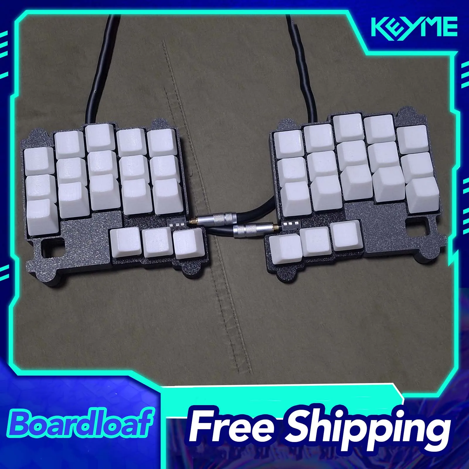 Boardloaf Wired Split Keyboard Kit Support QMK/VIAL Hot Swap Customize With TRRS Connect Cable PC Gamer Accessories
