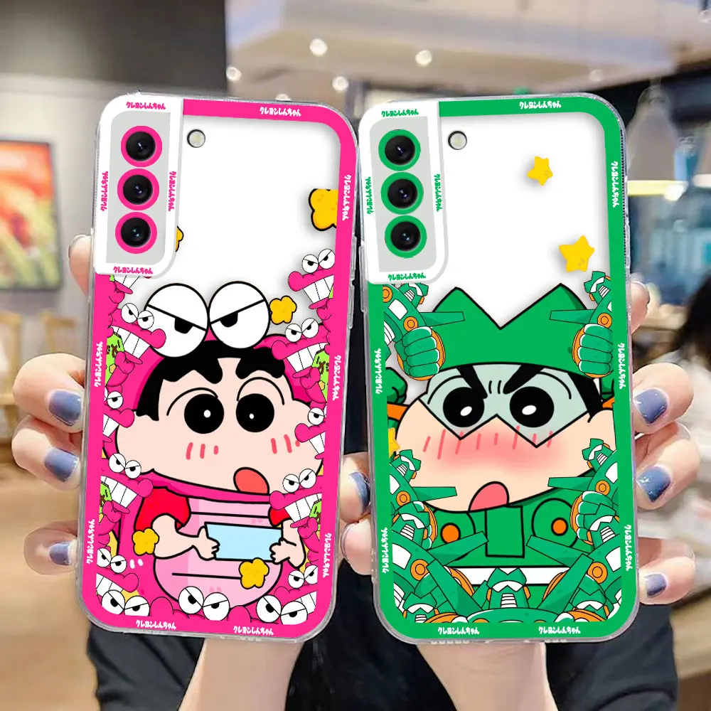Clear Phone Case For Samsung A03 A04 A05 A05S A06 A7 A10 A12 A13 A14 A15 A16 A21S NOTE 10 20 Case Cartoon C-Crayon S-Shin C-Chan