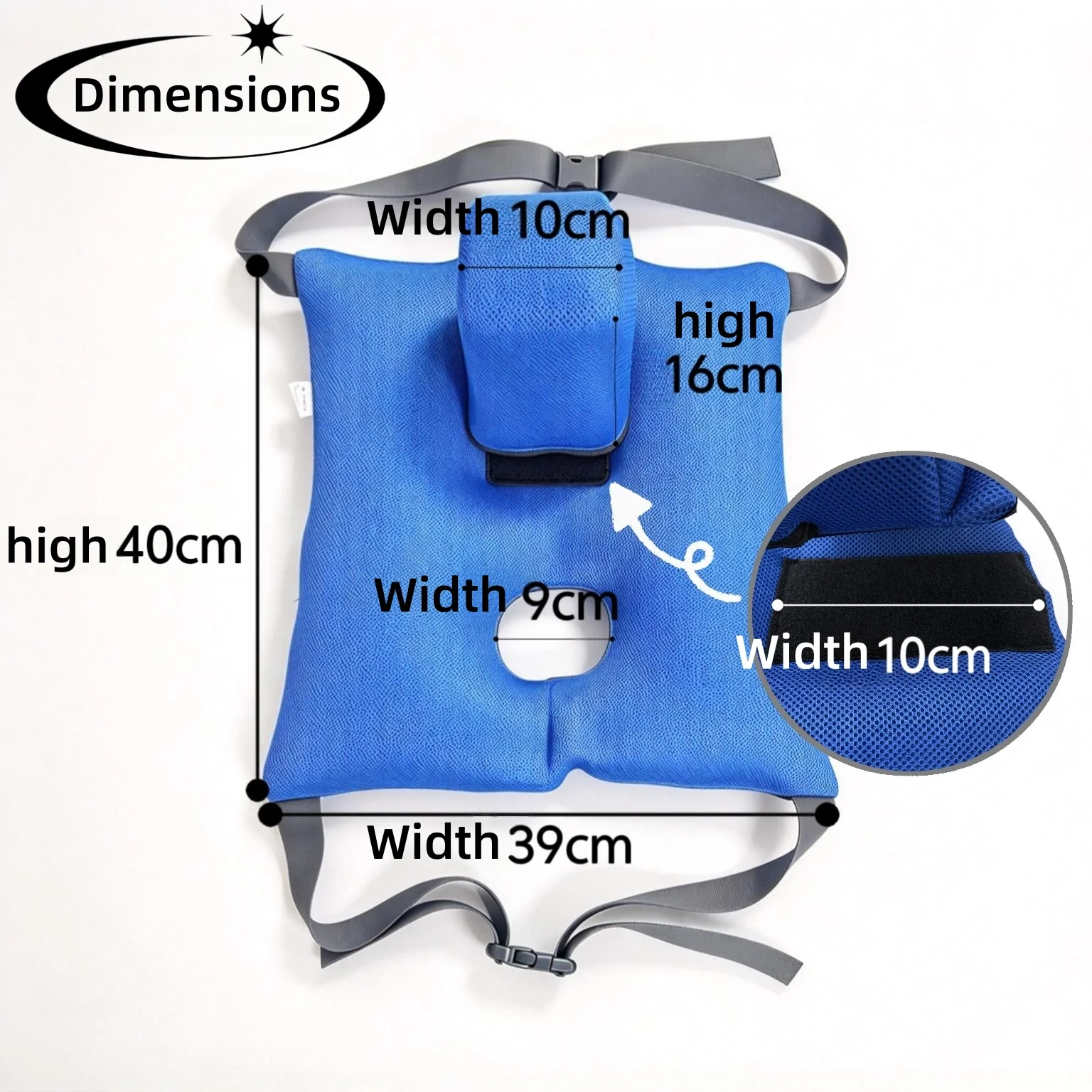 Non-Slip Wheelchair Seat Cushion, Split Design Anti-Displacement Pressure Relief Cushion for Elderly & Disabled, Prevent Sliding