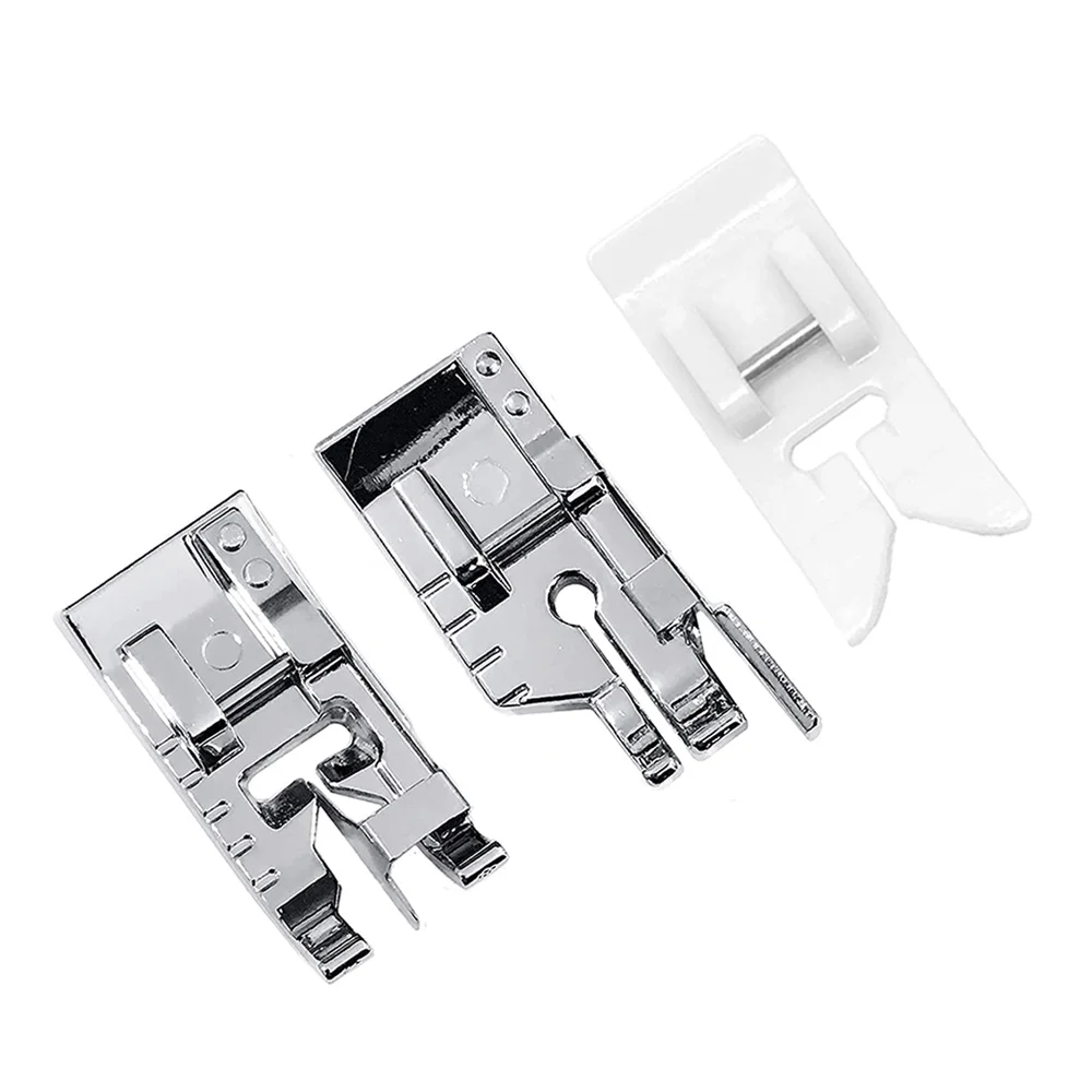 3pcs 1/4'' Quilting Patchwork Presser Foot, Non-Stick Zigzag Foot and Stitch in Ditch Foot For Singer Brother Sewing Machine