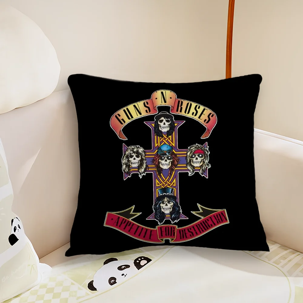 G-Guns N R-Roses Appetite for Destruction Pillow Case Living Room Sofa Cushion Cover Suitable For Home Bedroom Room Decoration