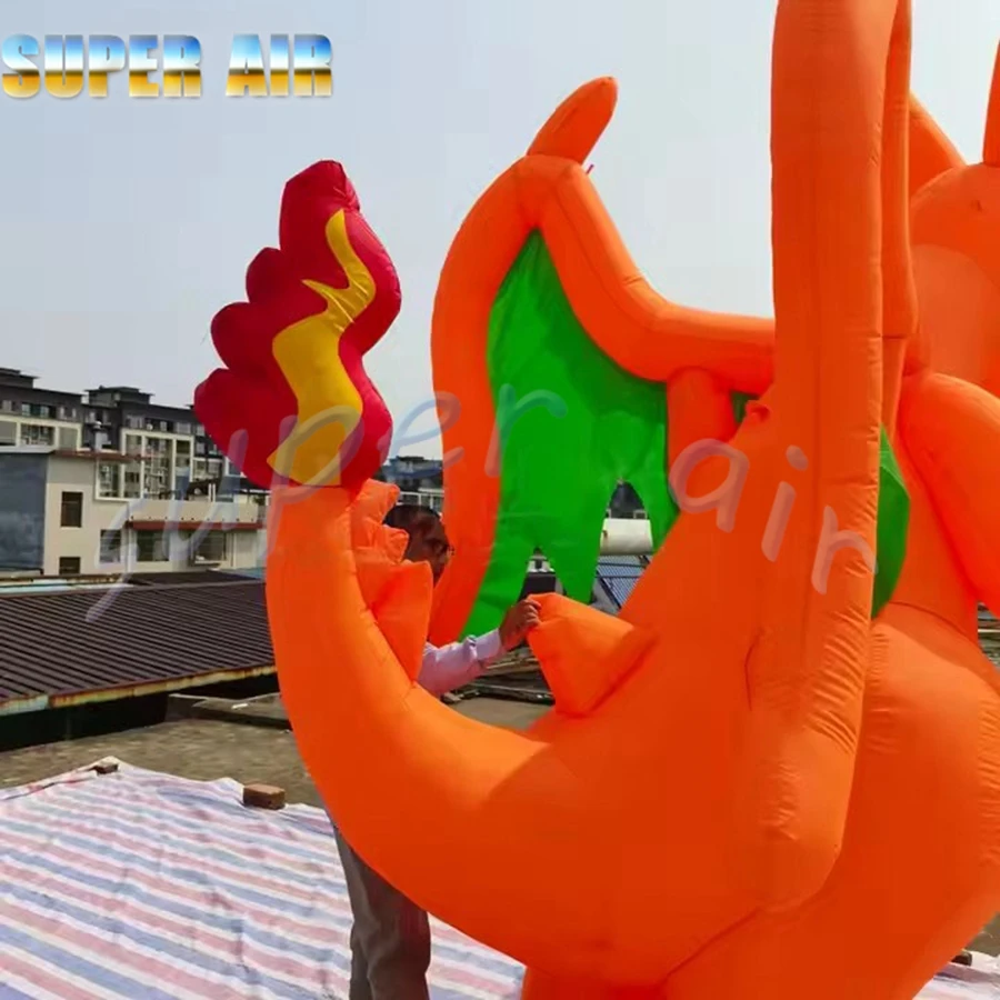 Bonito modelo de charizard de aire, dragón inflables tan lindo para decoración