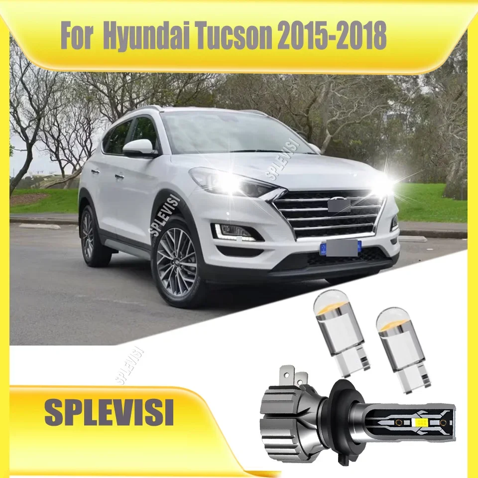 

Испытайте настоящий 360° ° Освещение с усовершенствованными светодиодными белыми лампами для фар H7 High Low - для Hyundai Tucson 2015 2016 2017 2018
