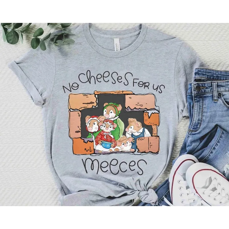 디즈니 퍼펫 크리스마스 캐롤 티셔츠, 레트로 마우스 Don't Give Us Cheese Meeces 셔츠, 미키의 메리 크리스마스 파티 티셔츠