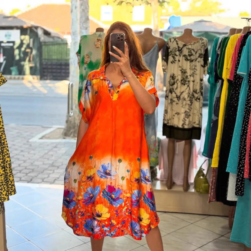 

Женское новое летнее повседневное свободное длинное платье без рукавов с принтом и коротким рукавом с высокой талией