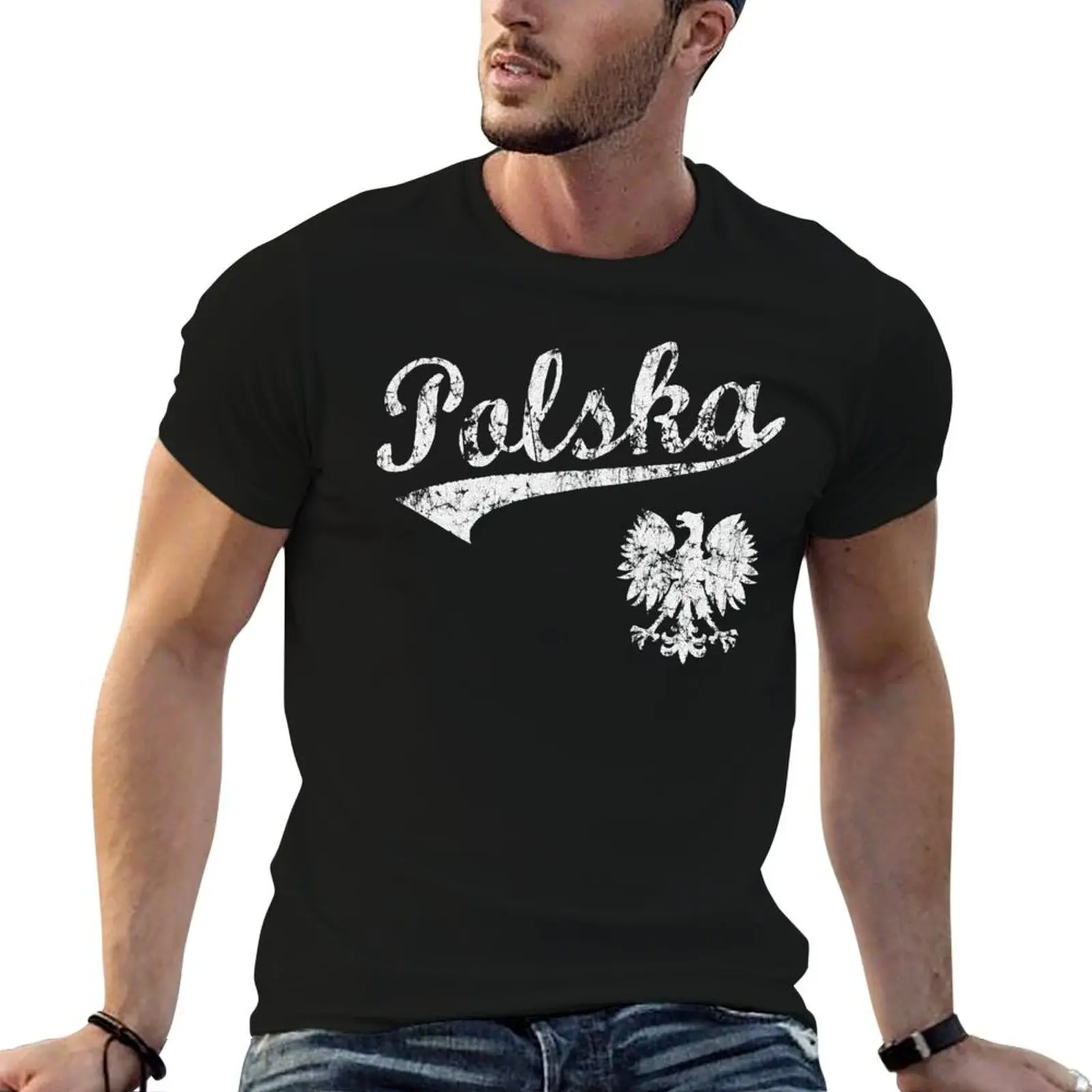 

Polska Sport Style T-Shirt men t shirt cotton 100% t shirt man luxury T-Shirt