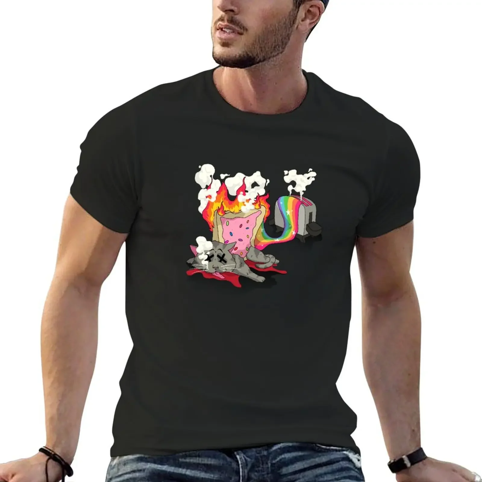

Toasted T-Shirt funny shirt cotton Aesthetic clothing boys animal print black t-shirts for men