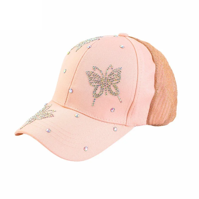 Musilm feminino hijab com base bola boné diamantes borboleta verão esportes boné com hijabs pronto para usar esporte instantâneo hijabs verão