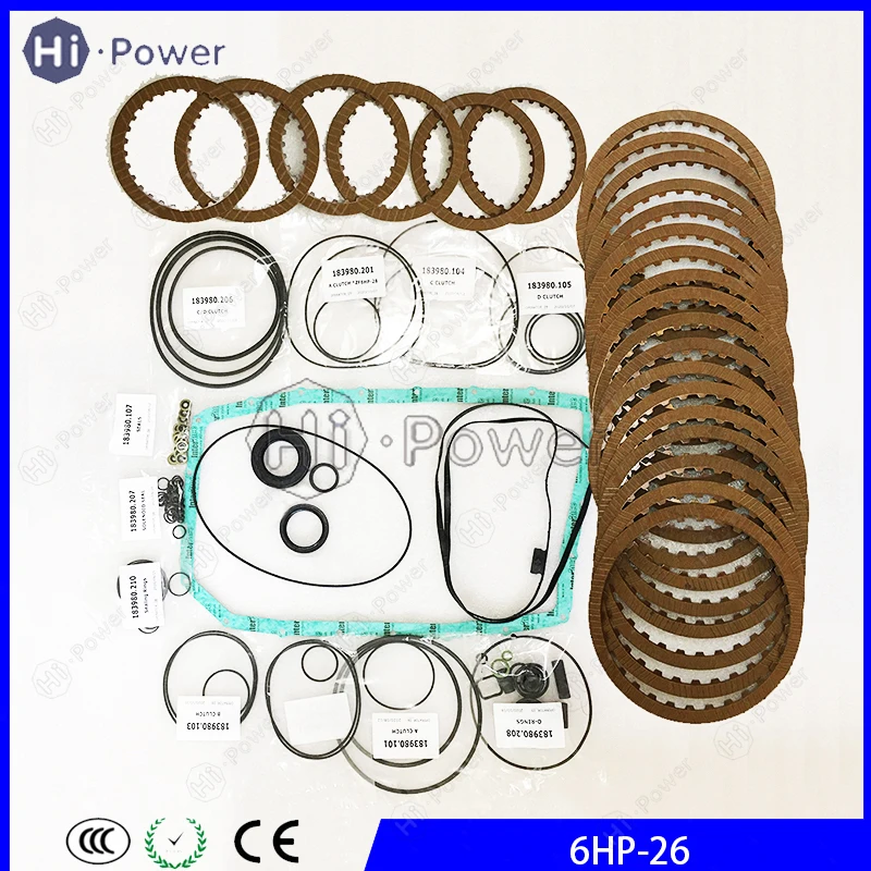 6HP-26 6HP-28 Auto Transmission Overhaul Kit Friction Plate For BMW 3 5 6 6HP26 6HP28 Gearbox Disc Oil Seal Repair Kit