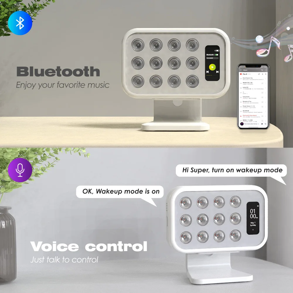 Lampada energetica per terapia della luce SUPER a infrarossi 60W 660nm 630nm 830nm 850nm Luce portatile per terapia NIR per uso domestico e viaggi