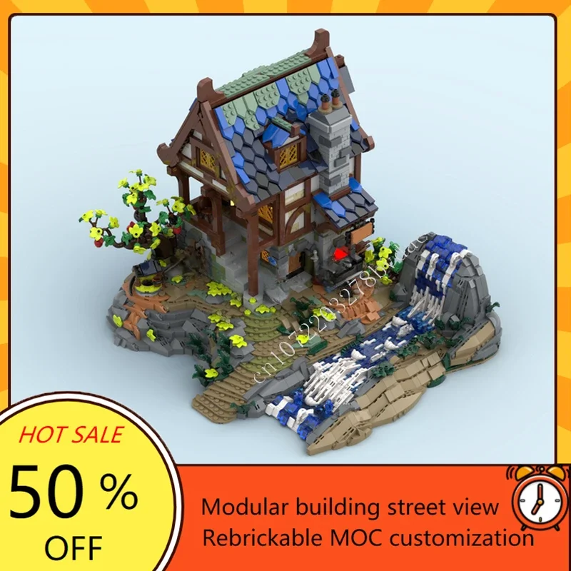 

5058PCS MOC Medieval Castle Custom Puzzle Architecture Medieval Blacksmith base upgrade Technical DIY Set Toy For Holiday Gifts