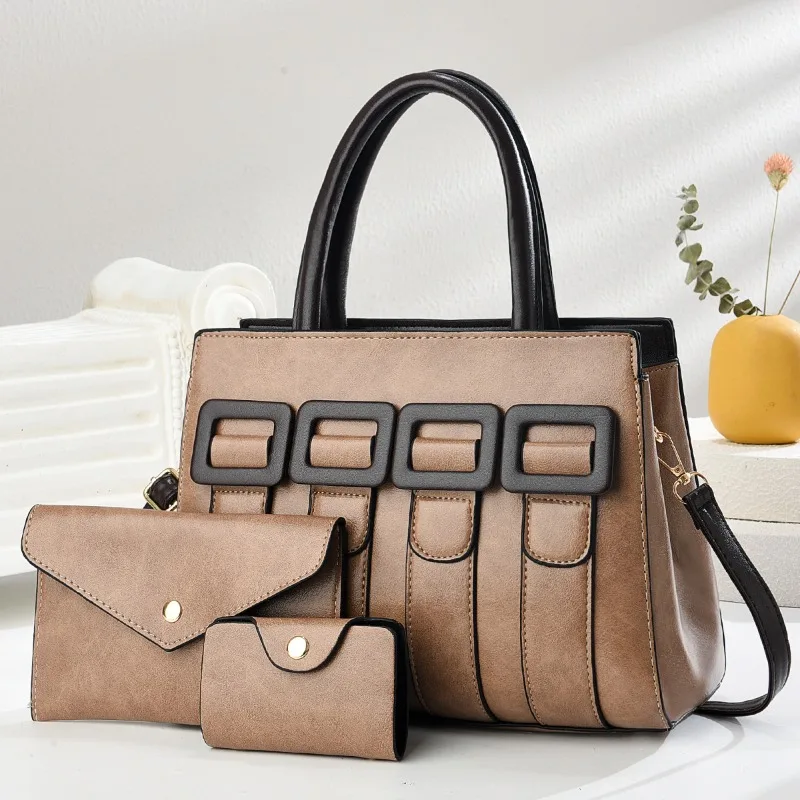 

Mother-Daughter Bag New Women's Handbag Stylish Tote Set Three-Piece Fashionable Elegant Bag