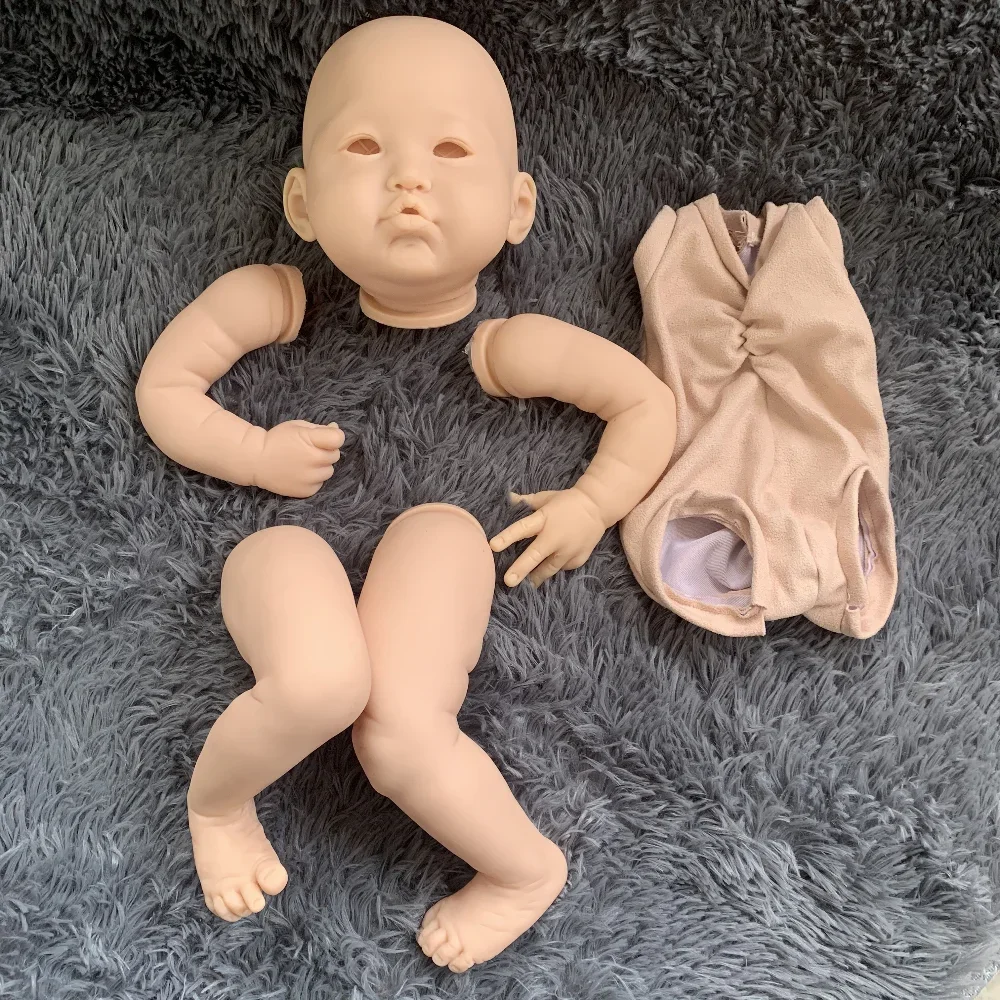 22inches Reborn Doll Kit Lea Unfinished Unpainted Doll Parts DIY Blank Kit Toy Handmade DIY Doll Mold Fresh Color Bebe Reborn