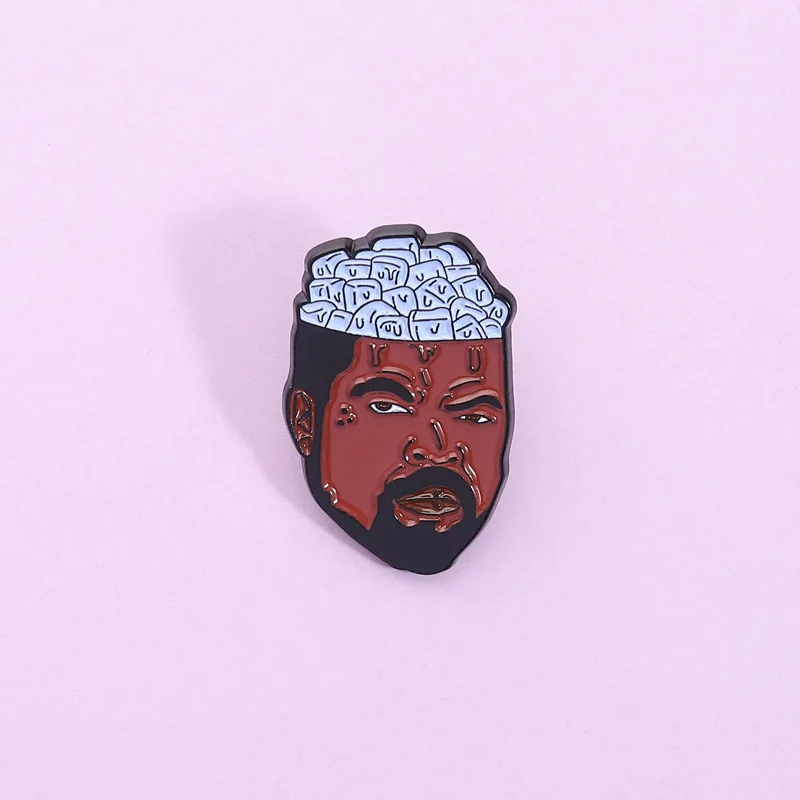 Film and television peripherals rapper Brooch Enamel Pins Cartoon Music Metal Brooches Bag Lapel Badge Jewelry Gifts Friends