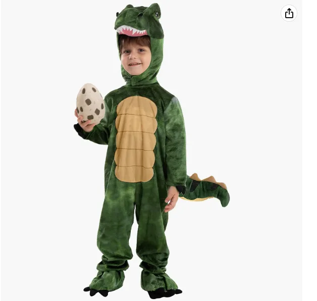 Macacão de dinossauro para o Halloween, dragão infantil Role-Playing Cosplay, traje de dinossauro infantil