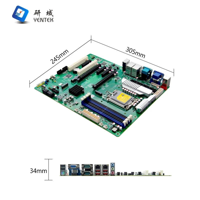 جديد LGA1700 12th 13th W680 شرائح I3 I5 I7 I9 4 DDR4 Win10 Linux 2 LAN 6 COM 12 USB HD VGA اللوحة الأم الصناعية ATX