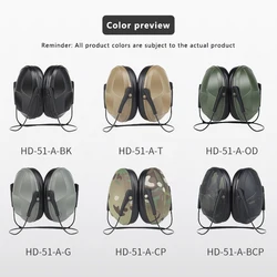 Anti Noise Ear Protector Rear Hanging Style Noise Reduction Headset Anti-fall And Wear-Resistant  IPSC Tactical Earmuffs