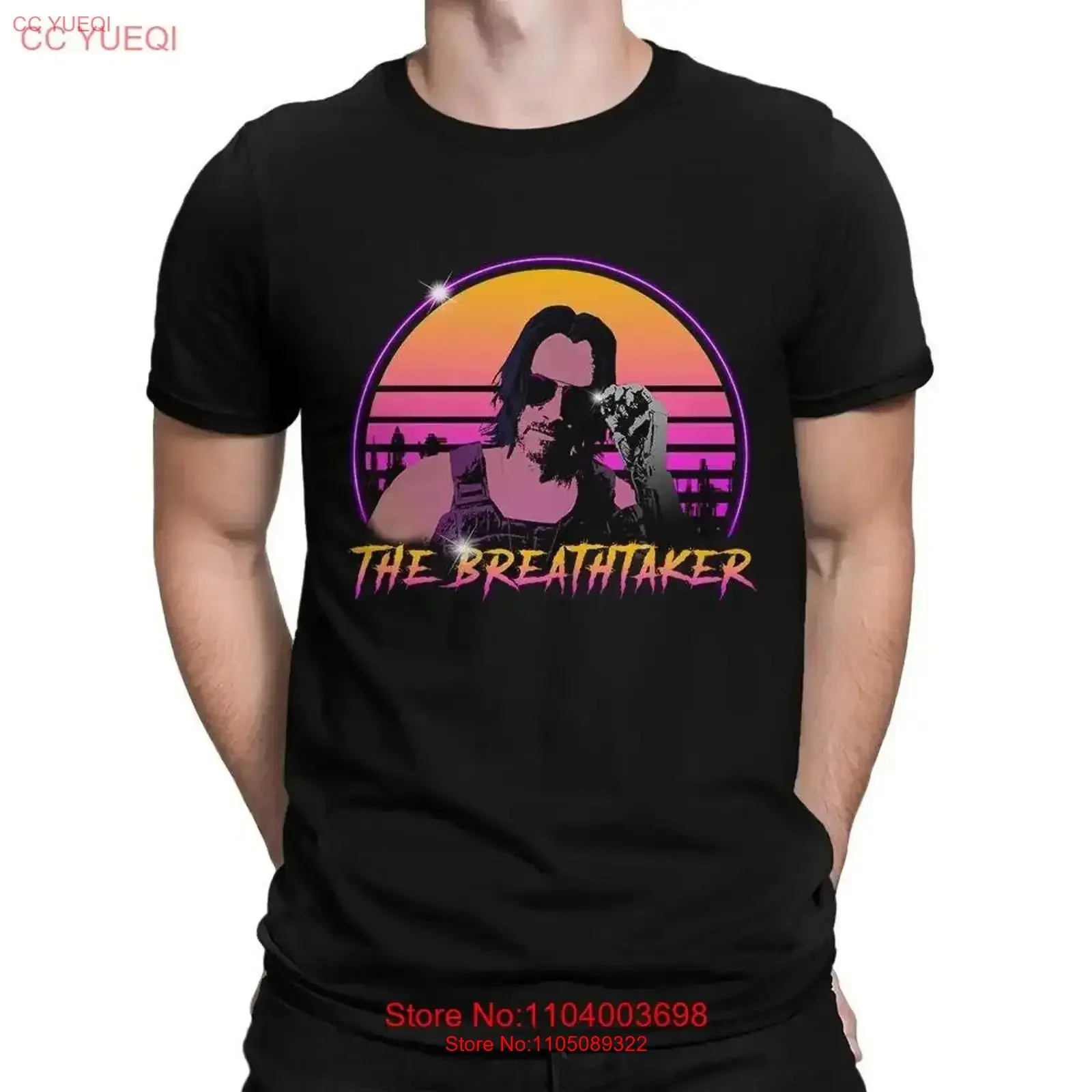 

Футболка Keanu Reeves Silverhand The Breathtaker, мужские и женские размеры, винтажная стираная мягкая унисекс, универсальная растянутая мужская футболка