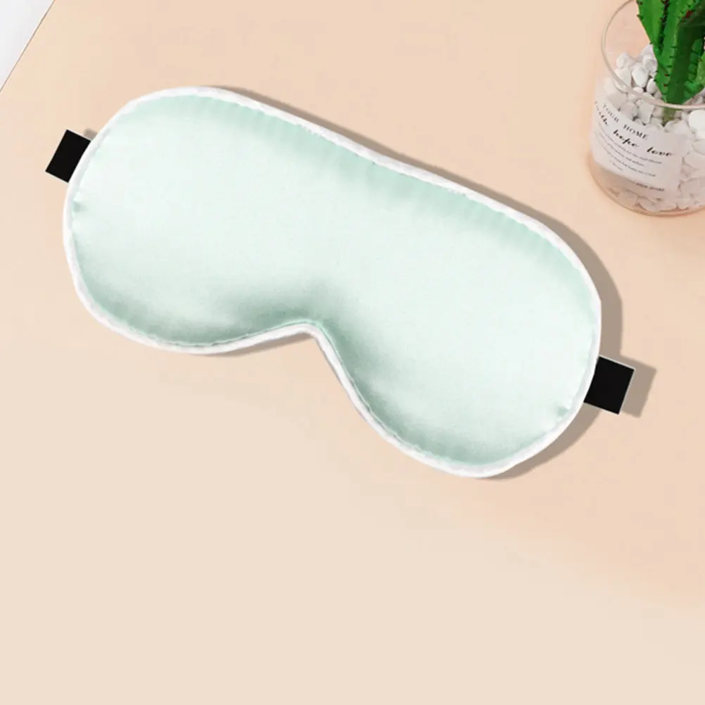 Sleeping Eye Shade Two-Sided Silk Eye Mask Soft Comfortable Breathable Sleeping Blindfold for Calm Relaxing Quiet