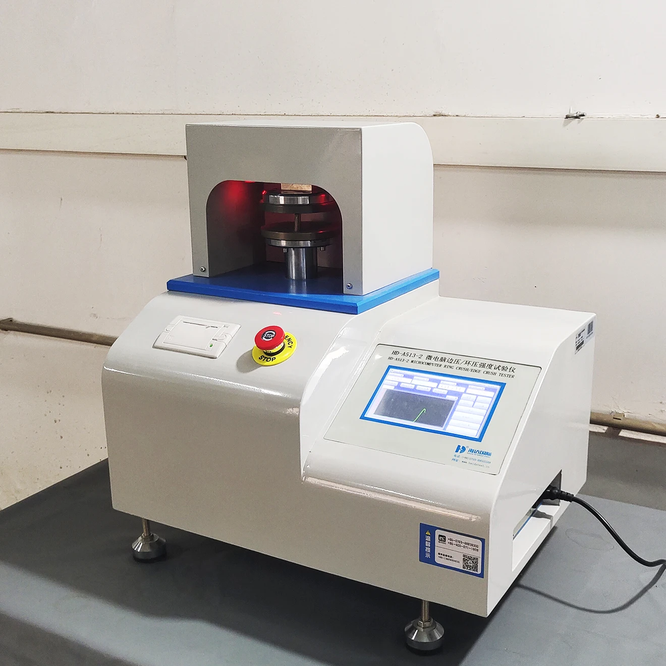 Microcomputer RCT/ECT/FCT/PAT Edge Pressure/Ring Pressure Strength Tester