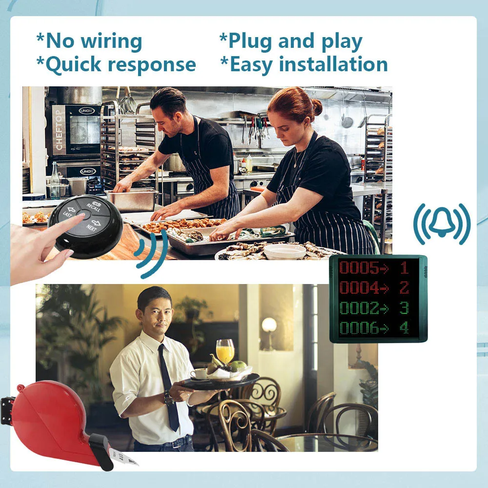 Take a Number System Wireless Queue Manage System  Queue Management System for Restaurant