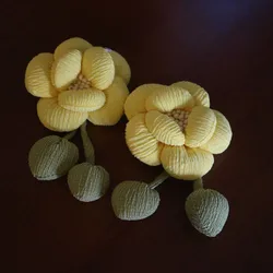 2pcs/lot Fairy Korea flower Patches for clothes Sew on rose bud brooch accessories hairpin shoes craft supplies