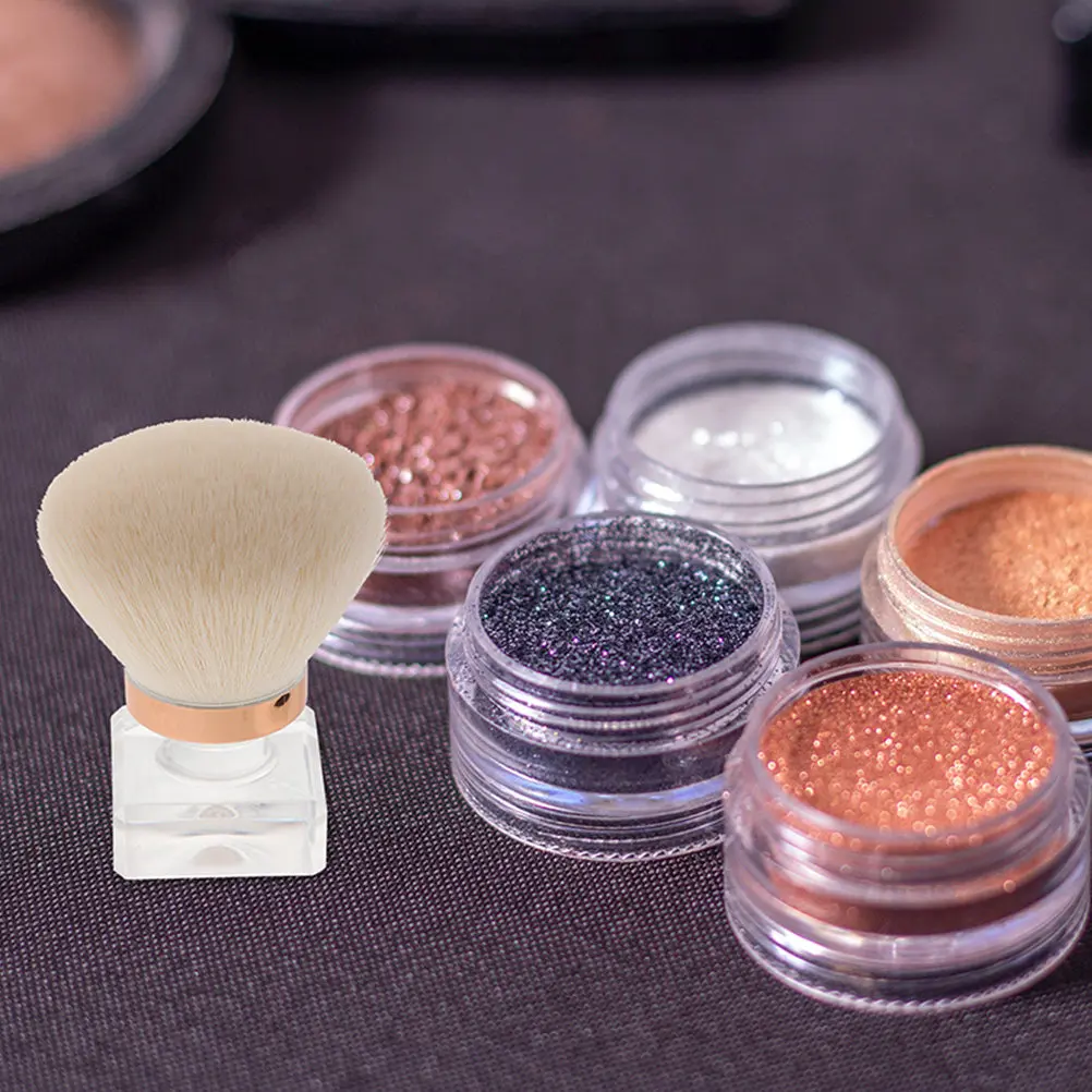 2Pcs Mushroom Head Powder Brushes Versatile Makeup Brush Set for Loose Powder Foundation Blush Nail Dust Brush Makeup