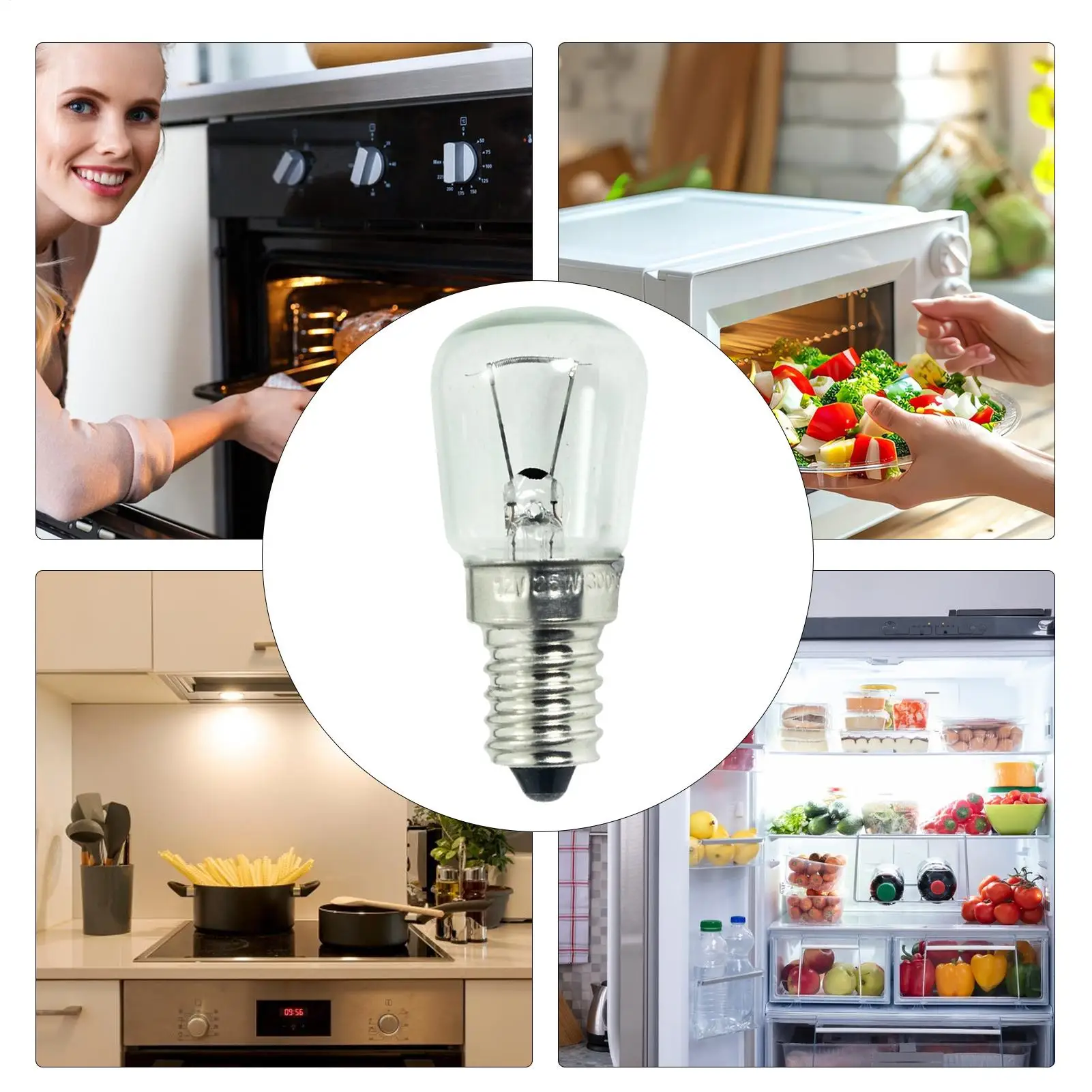 E14 Light Bulbs 12V LED Fridge Mini Lamp Replace Kitchen Refrigerator Display Cabinet Lights Refrigerator LED Bulb