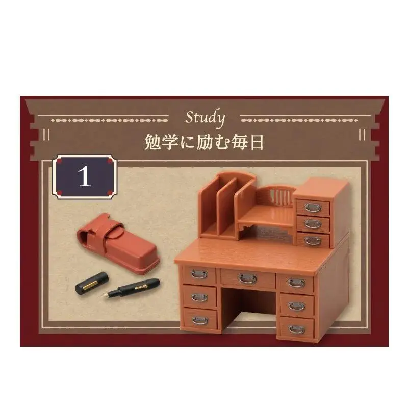 Re-Ment Petit Sample Series Kawaii Blind Box Historical Romance Fukuchido Family Mini Diorama Furniture Vanity Table Space Decor - view 2