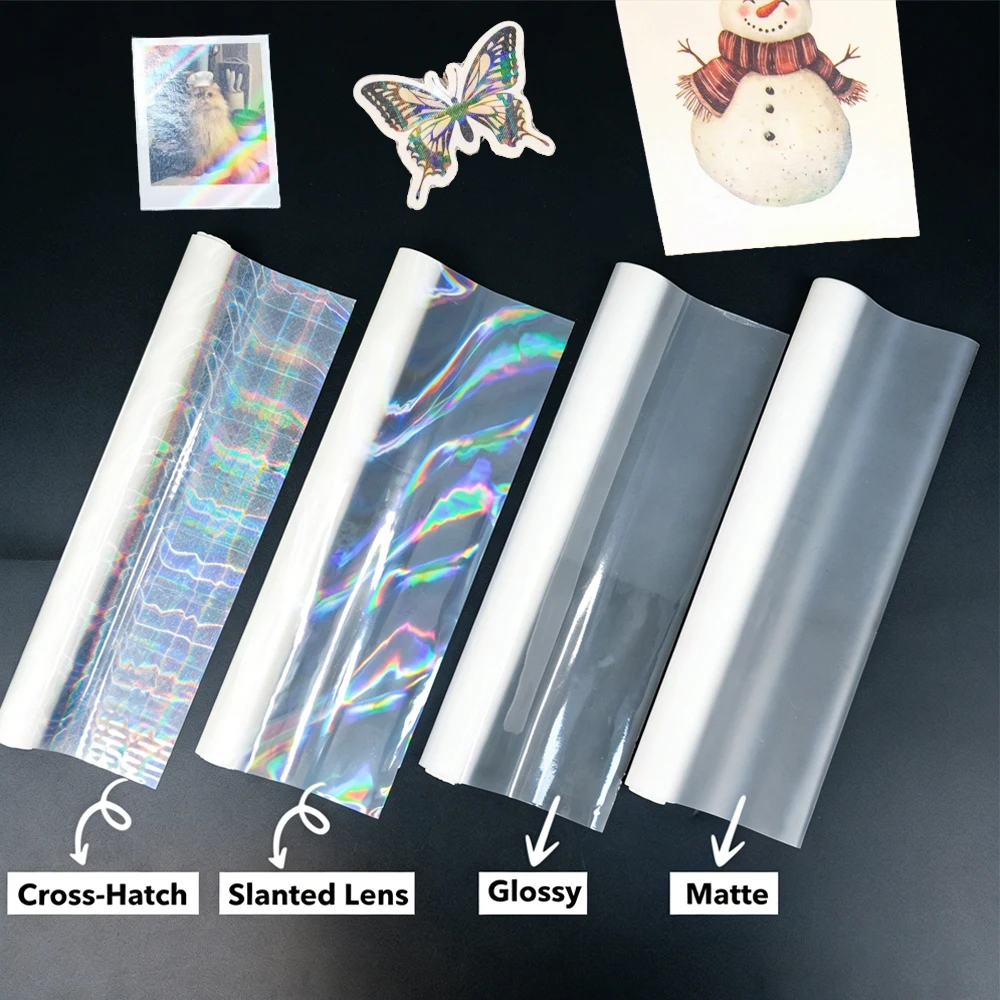 

2cm*5m Bopp Holographic Precoated Film/thermal Laminating Film Clear Waterproof Scratch-Proof for Diy Photo Cards Craft Making
