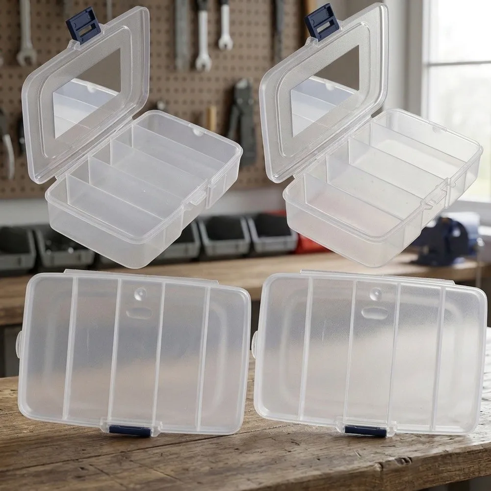 4PCS Transparent for Tool Organizer Box for Sorting Small for Hardware for Fishing Tackle Craft Materials and Workshop