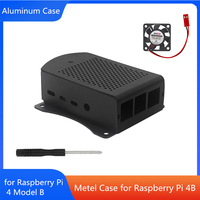 Raspberry Pi 4 Aluminum Alloy Case Metel Box with Hanging Bracket support Cooling Fan for Raspberry Pi 4 Model B