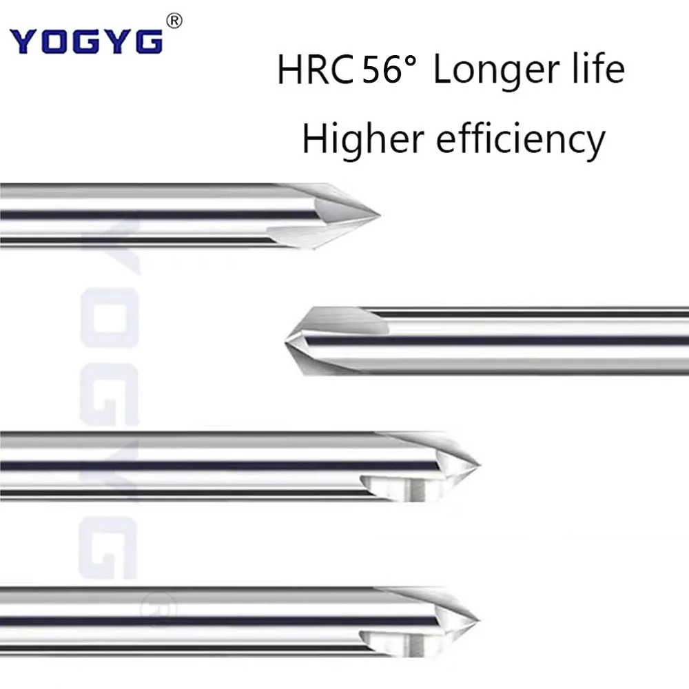

HRC56 Твердосплавная фреза для фаски 60/90/120 градусов 3/4/5/6/8/10/12-20 мм Концевая фреза для удаления заусенцев Гравировка фаски для резки алюминия
