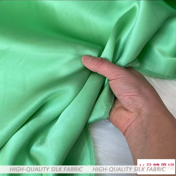 

120 Colors 114 Door Width 16Momme Silk Crepe Satin Clothing Gown Fabric Solid Color Cloth