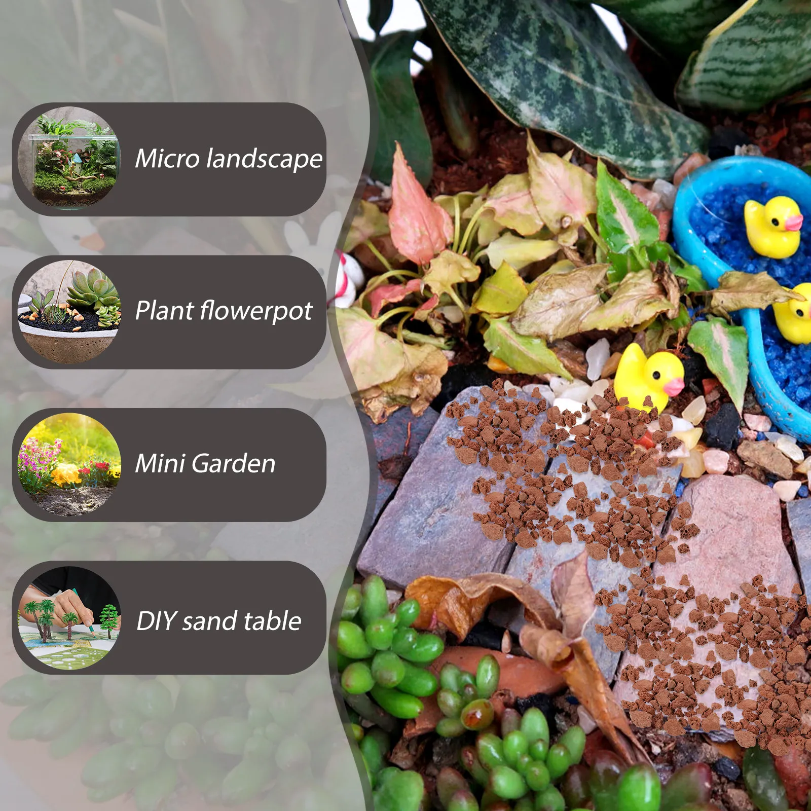 

1 Bag Premium Rocks Natural Microlandscape Stone Material Kit for Aquarium Mini Garden Railway Landscape Decoration