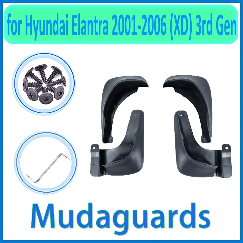 for Hyundai Elantra 2001~2006 XD 2002 2003 2004 2005 Car Fender Mudguard Mud Flaps Guard Splash Flap Car Accessories