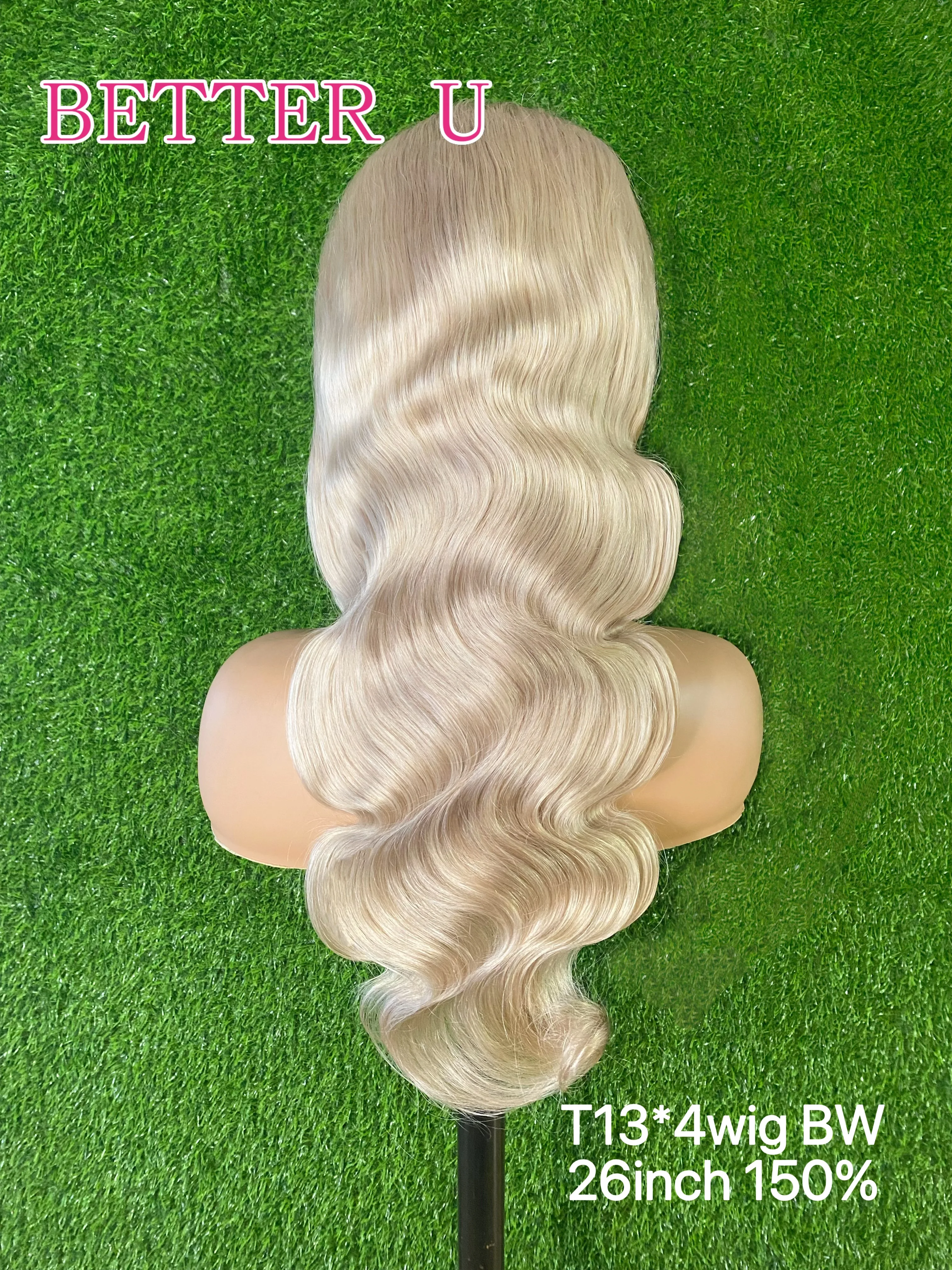 밀크티 브라운 인모 가발 바디 웨이브 연한 플랙센 브라운 색상 13x4 13x6 레이스 프론트 인모 가발 여성용 프리플러킹