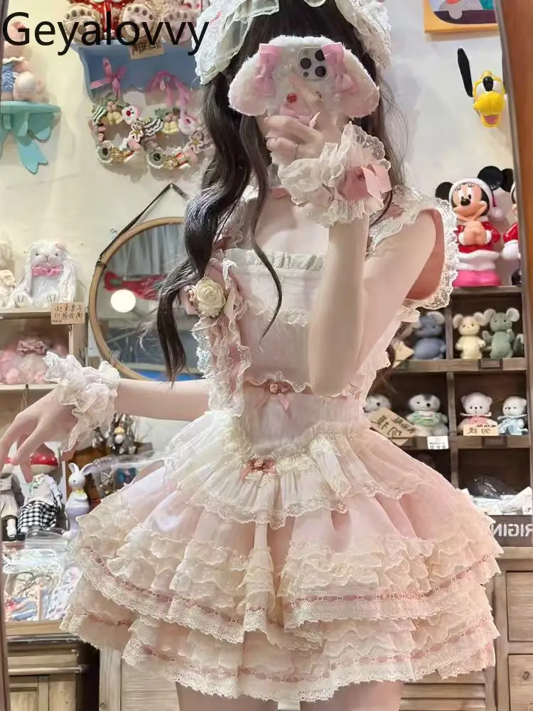 Cintura alta fino ajuste camada suspender vestido verão arco laço doce bonito meninas sem mangas festa de aniversário bolo vestidos curtos