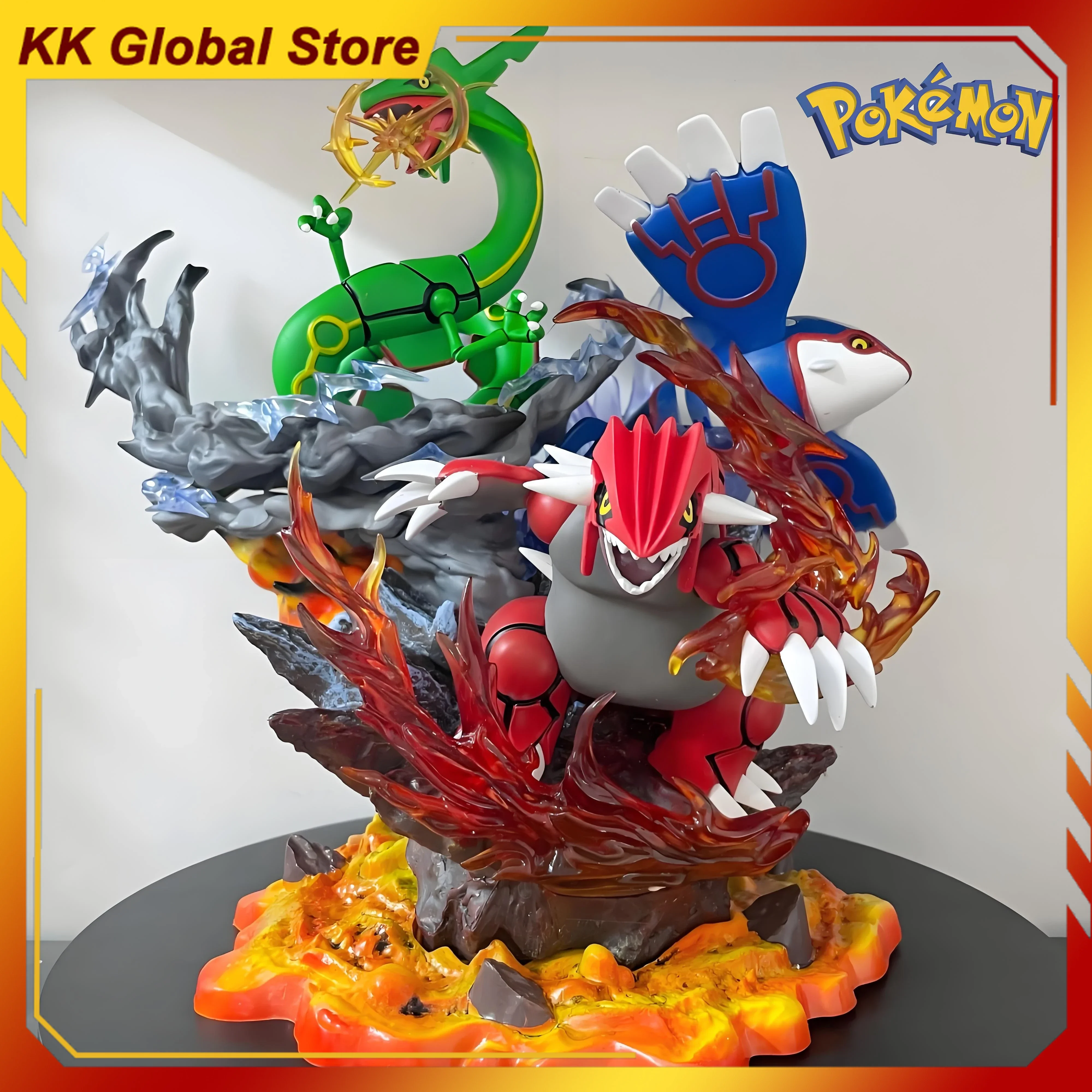 

36cm Pokemon Anime Figure Hoenn Region Trio Master Kyogre Rayquaza Groudon Model Decoration Collection Birthday Gift Toys Kids