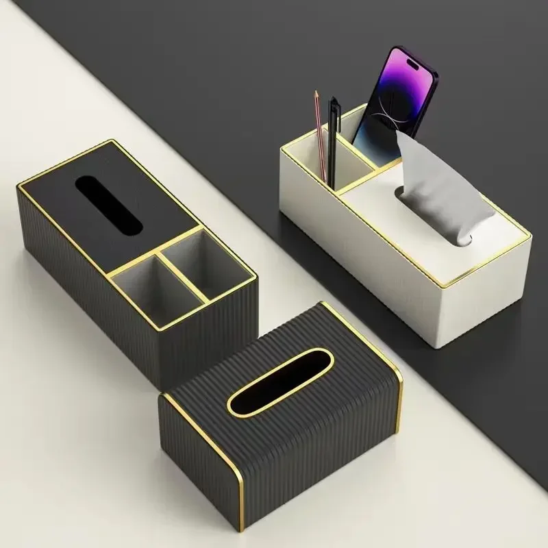 Tissue box decoration light luxury style modern simple remote control living room bedroom table tea table paper box decoration