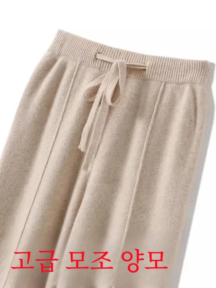 Off Season Leak-Picking ~ Withdraw from Cupboard Foreign Trade Cut the Tag off Women's Pants High end Cashmere Wide-Leg Pants...