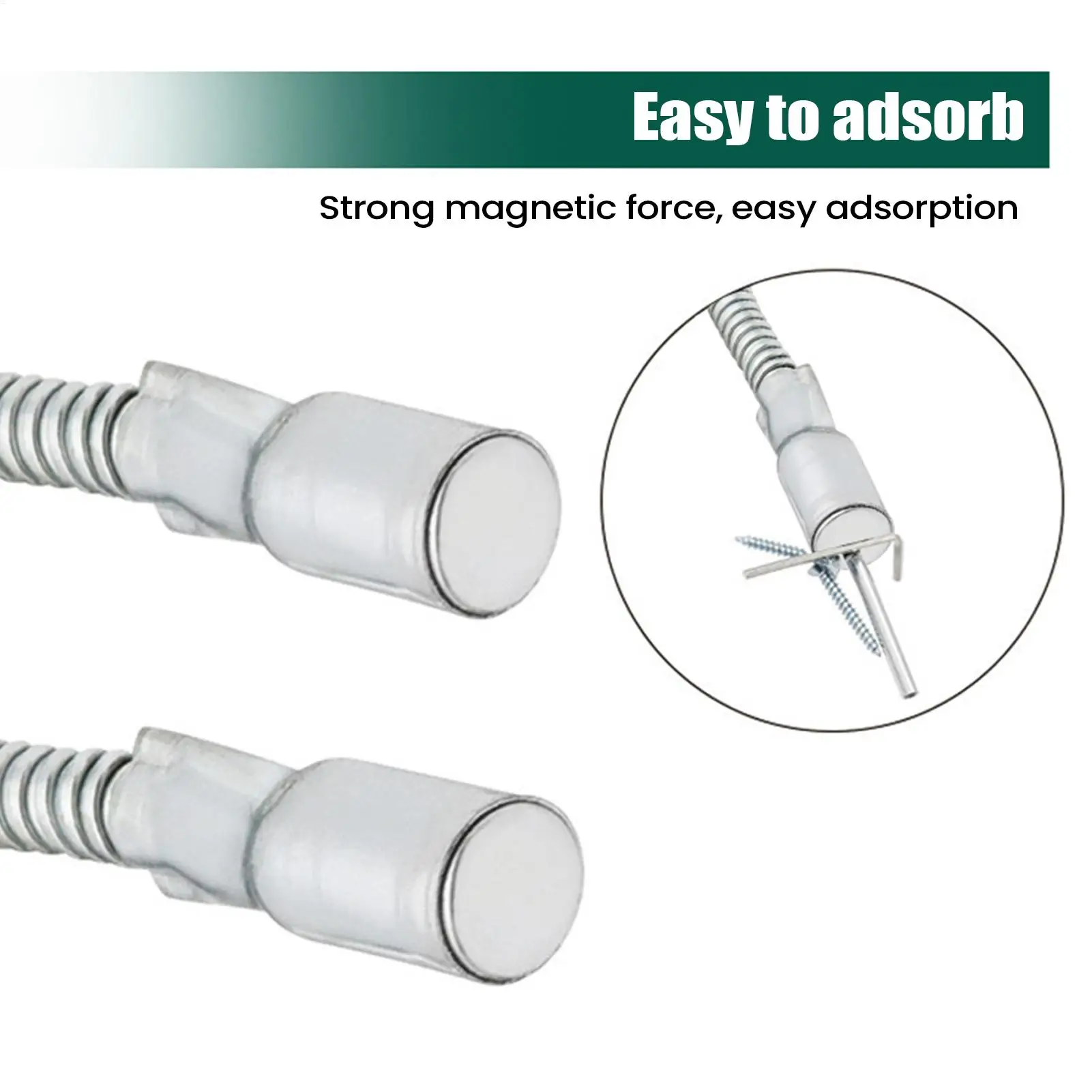 Strong Magnetic Pickup Tool Flexible Magnet Spring Grip Grabber Hand Tools for Picking Up Nut Bolt Adjustable Pickup Rod Stick
