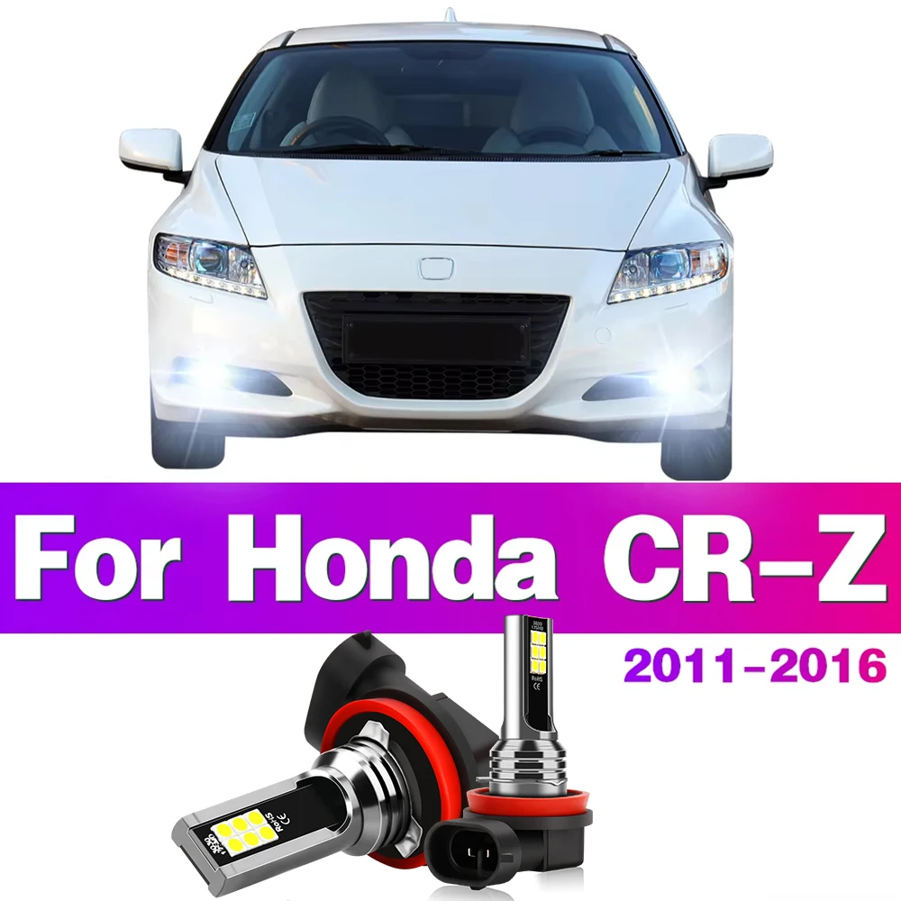

2Pcs LED Car Front Fog Light H8 H11 H16JP Lamps 6000K Bulb For Honda CRZ CR-Z CR Z 2011 2012 2013 2014 2015 2016 Auto Accessory