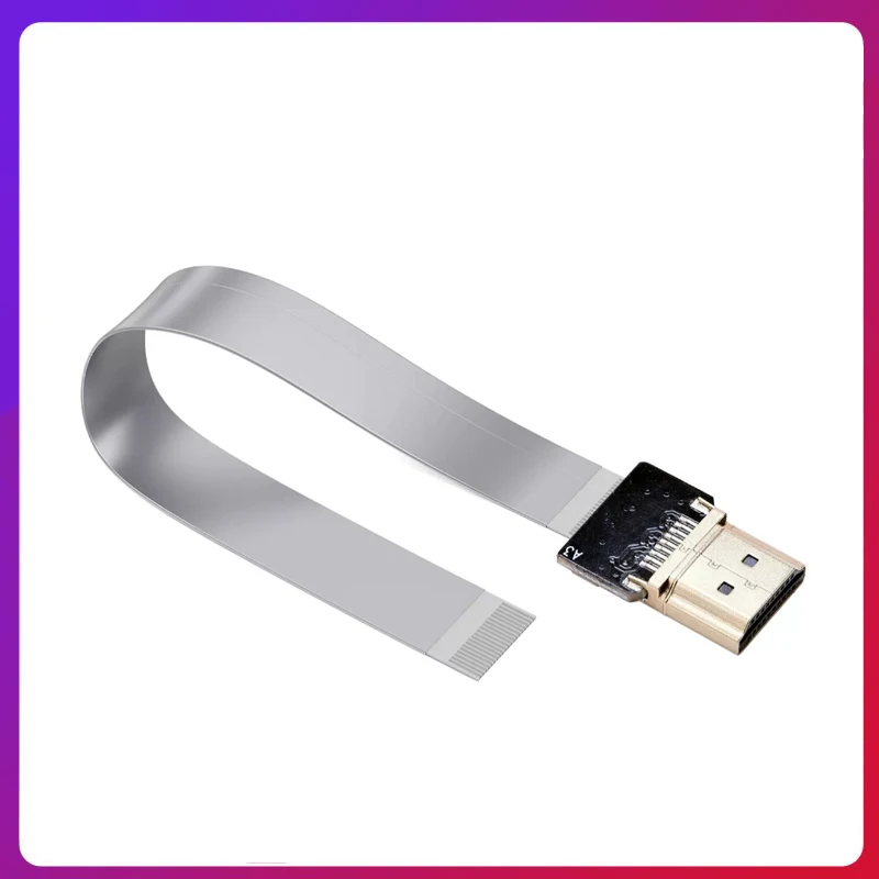 For DJI HD MI FPV Connector Flexible Cable Micro HD to Mini HD Female 90/270 Degree FFC 20pin hdmi-compatible Flat Ribbon Cable
