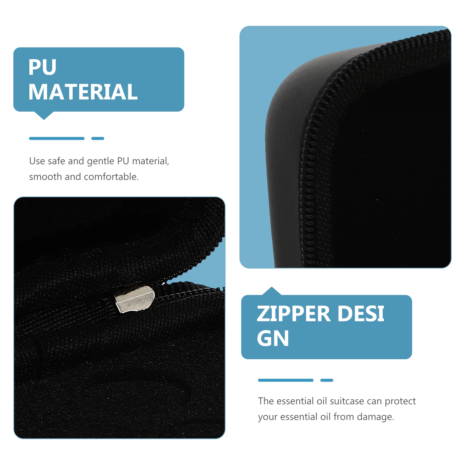 

2Pcs Essential Oil Carrying Cases Soft PU Texture Waterproof Pouches with Dividers Safe Bottle Holders for Travel Storage