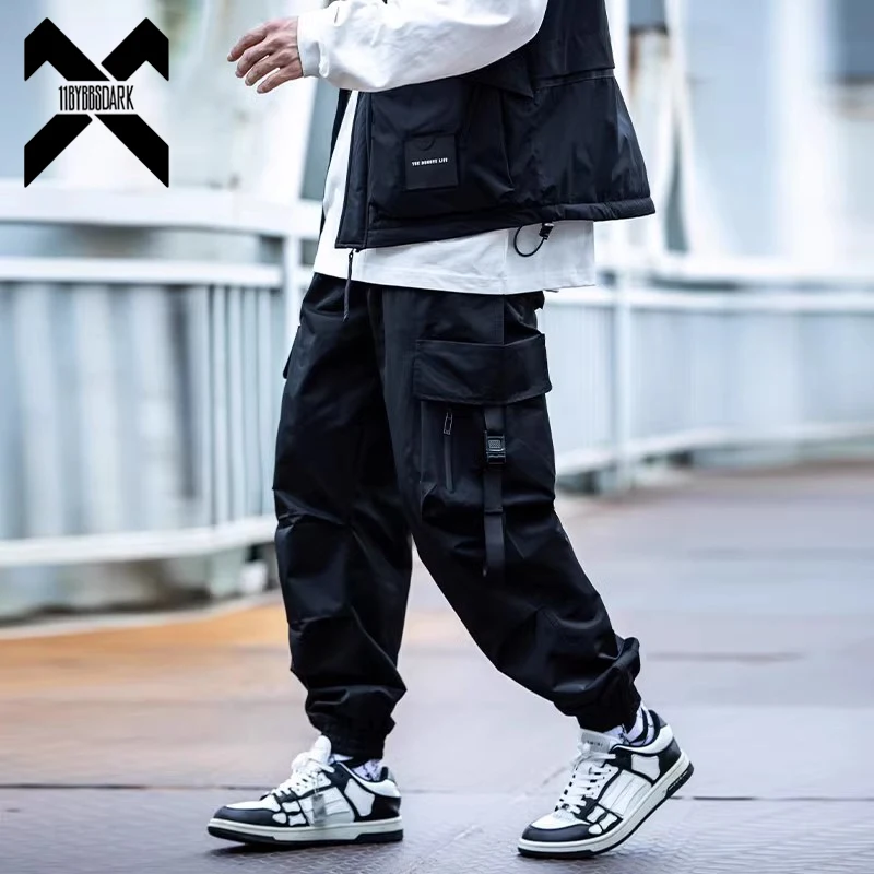 

2023 NEW Tactical Cargo Pants Men Women Hip Hop Functional Joggers Trousers Elastic Waist Multi Pocket Pant Streetwear Techwear