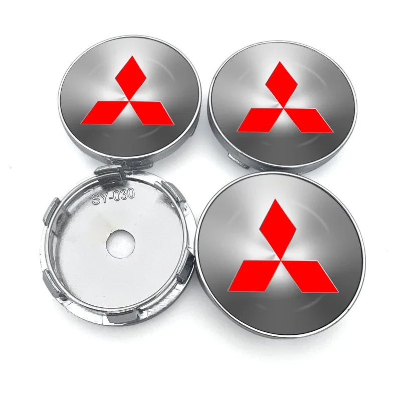 

4pcs 60mm Car Wheel Center Hub Cap Rim Cover Emblem Stickers For Mitsubishi ASX Lancer Pajero Outlander L200 EVO Lancer EX
