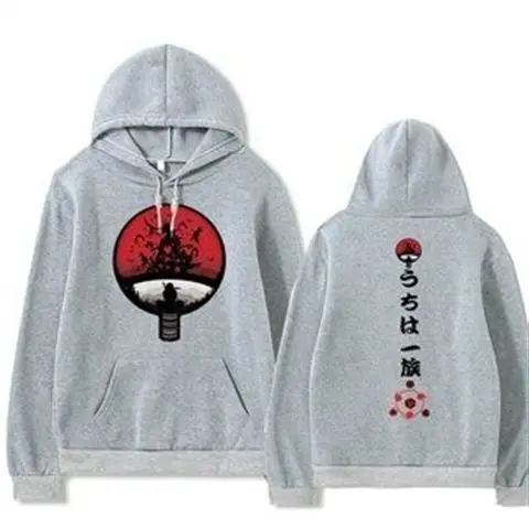 

Naruto Fashion New Hot Trend 2025 Japanese Anime Couple Hooded Sweater Jacket Naruto Uchiba Hoodie Men's and Women's Tops